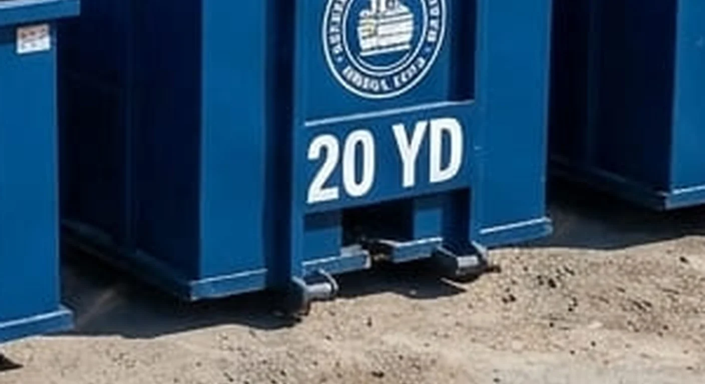 A 20 yard Georgetown Dumpster Rental Guys roll-off dumpster staged for a job in Walburg, TX