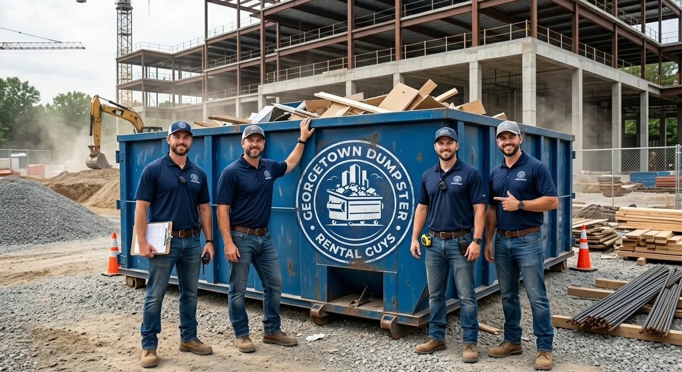 The Georgetown Dumpster Rental Guys team, proudly serving Weir, TX